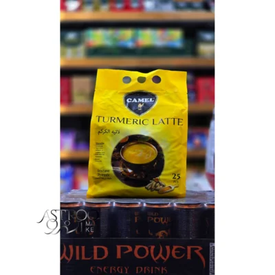 چای کرک کمل ساشه ۲۵ عددی طعم زردچوبه لاته - turmeric latte camel 25 sachets